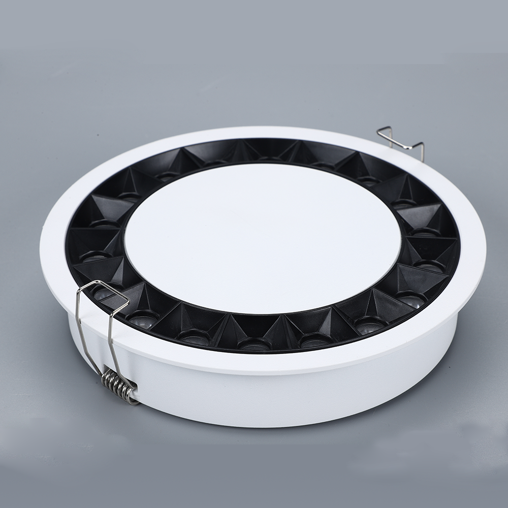 Домашнее офисное комнатное освещение, безtrimless, круглый потолочный прожектор, поверхностный монтаж, встраиваемая решетка, светодиодный светильник