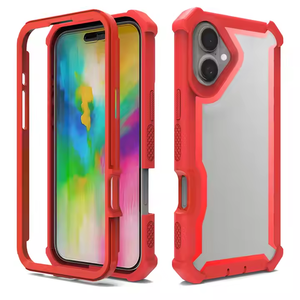 Heavy Duty robusto 2 <span class=keywords><strong>in</strong></span> 1 pz <span class=keywords><strong>Cover</strong></span> posteriore <span class=keywords><strong>in</strong></span> <span class=keywords><strong>Silicone</strong></span> trasparente per <span class=keywords><strong>iPhone</strong></span> 16 15 14 Pro Max <span class=keywords><strong>Cover</strong></span> protettiva - Product Image 6