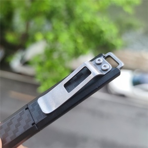 Cuchillo de Bolsillo Plegable Portátil para Supervivencia en la Jungla, para Acampar al Aire Libre, con Funda Negra, Hoja de Acero Inoxidable Reforzada con Fibra de Vidrio, DIY OEM - Product Image 5
