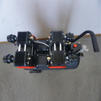 Alemania Alta Calidad alta velocidad 110V/230V 50L 1.1KW * 2 64mm pistón 10BAR 424L/MIN 68DB compresor de aire sin aceite