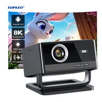 Projecteur portable Android Topleo Gimbal, projecteur intelligent vidéo domestique, mise au point automatique à 90 degrés, correction de la distorsion trapézoïdale, projecteur sans fil