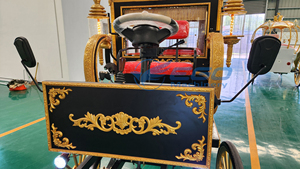 Carrosse de mariage noir et or style royal à prix de gros – Carrosse élégant pour mariages et événements royaux - Product Image 6