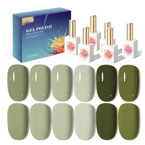 AILANUO Ensemble de 6 couleurs de gel pour ongles Lampe LED UV professionnelle Vernis à gel Aimant pour bricolage Logo personnalisé Bouteilles d'assistance de service OEM - Product Image 1