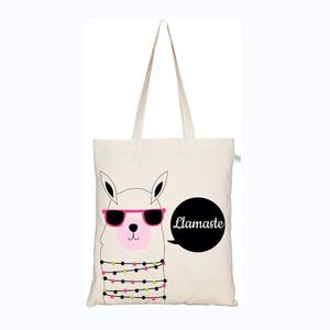 Bolsa de Tela de Algodón Personalizada ODM OEM, Bolsa de Compras Reutilizable al por Mayor, Lisa, Reciclada, con Diseño de Letras - Product Image 2