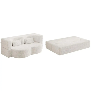 Canapé-<span class=keywords><strong>lit</strong></span> pliant carré rose <span class=keywords><strong>2</strong></span> <span class=keywords><strong>places</strong></span> pour salon, idéal pour hôtels, avec système de compression pour un rangement facile - Product Image 3