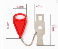 MEINOE Portable Door Lock for Travel - Stainless Steel Security Lock for Hotel Apartment Dorm Room CE FCC