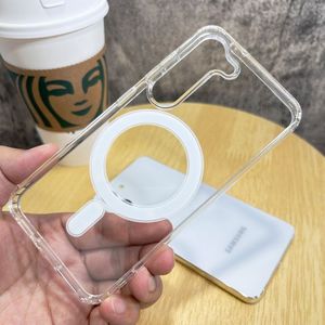 Funda de teléfono móvil magnética transparente al por mayor para <span class=keywords><strong>Samsung</strong></span> S24 S23 <span class=keywords><strong>S22</strong></span> Plus funda trasera de carga transparente Carcasa protectora a granel - Product Image 4
