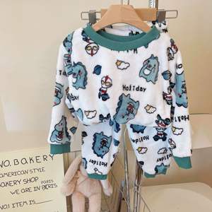 Pyjamas d'hiver RTS pour enfants Vêtements de maison pour enfants Ensemble de 2 pièces Pyjamas en polaire d'automne pour garçons et filles - Product Image 4