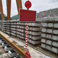 Signalisation ferroviaire mobile solaire rouge individuelle de type fourche pour signalisation d'arrêt sur voie, marque Guangan, origine Qingdao, vente directe usine