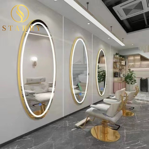 Set di Arredamento Moderno <span class=keywords><strong>per</strong></span> <span class=keywords><strong>Salone</strong></span> di Bellezza in Offerta, Specchi Ovali con Illuminazione LED <span class=keywords><strong>per</strong></span> Uso Commerciale - Product Image 6