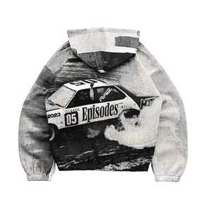 Các Nhà Sản Xuất Cho Quần Áo Tùy Chỉnh Phong Cách <span class=keywords><strong>Punk</strong></span> Cổ Điển Zip up Hoodie Thời Trang Thời Trang Đồ Họa In Chất Lượng Cao Áo Cho Nam Giới - Product Image 2