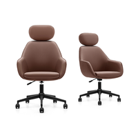 Usine de vente en gros de chaise de bureau de direction professionnelle haut dossier directeur ergonomique en cuir pivotant mobilier d'ordinateur contemporain