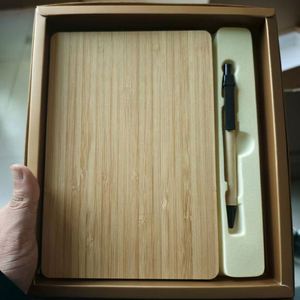 Luxury Customized Handmade Letterpress Printed Business <b>Notebook</b> & Pen Gift <b>Set</b> Bamboo Office Corporate Promotional Item - Product Image 1