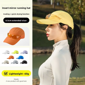 Cappello da campeggio outdoor stile americano retrò, all'ingrosso, ad asciugatura rapida, a cinque pannelli, con visiera piatta, impermeabile, ricamo 3D, a blocchi di colore, in rete - Product Image 4