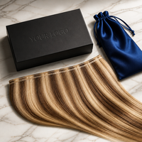 Extensions de cheveux naturels Genius Weft pour cheveux fins, invisibles, injectées, sans couture, micro-trame, cheveux vierges bruts, prix de gros