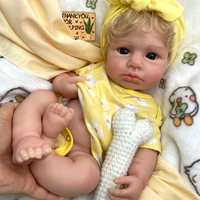 Poupées Reborn Artistiques Personnalisées en Silicone pour Filles, 18 pouces, LouLou, Cheveux Plantés à la Main, Design Fantaisie et Traits Uniques, Service OEM Usine