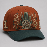 Casquette de baseball personnalisée style Old English, 5 panneaux, visière incurvée, style Dad Hat, streetwear urbain West Coast, vente en gros, faible MOQ