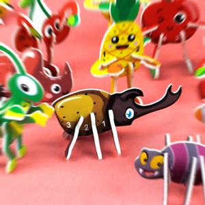 Fatto a mano educativo 3D Puzzle aereo e dinosauro modelli di carta per bambini giocattolo premio all'ingrosso divertimento scuola elementare fai da te - Product Image 3