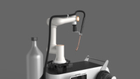 Robot cobot de soudage DONSIN, bras robotique à six axes avec alimentation en fil et PLC, performances de soudage laser stables, garantie de 3 ans