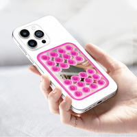 Soporte de Teléfono con Espejo de Succión de Silicona con Logotipo Personalizado Titan, Soporte de Teléfono Reutilizable Manos Libres, Soporte para Smartphone para Selfies, Maquillaje, Auto, Portátil