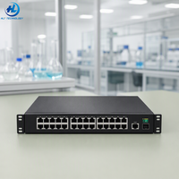 Switch de Fibra Óptica Gigabit SFP Empresarial de 24 Puertos 5700-28P-LI-24S-BAT con 4 Puertos Combo GE y Soporte para Batería Interna