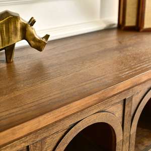 Console de rangement INNOVA Home de style américain avec étagère cintrée en bois antique pour salon, entrée, hôtel, appartement, décoration - Product Image 5