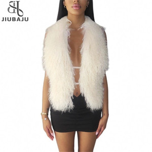 Fluffy Luxury Faux Fur Halter Vest Mujeres Deep V-Neck Backless Chaquetas sin mangas Top Winter <span class=keywords><strong>Wamr</strong></span> Outerwear Coat - Product Image 1