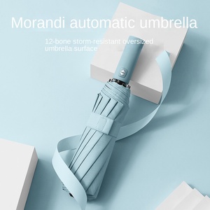 Paraguas Plegables Portátiles Clásicos, Totalmente Automáticos, Resistentes al Viento, de 3 Pliegues, <span class=keywords><strong>para</strong></span> Viaje, con Logotipo y Color Personalizados, Venta al Por Mayor de Fábrica - Product Image 1