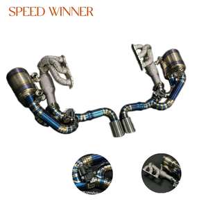 Cabezales de silenciador de sistema de escape de titanio SpeedWinner para Porsche 997,2 3,8 T 2011-2012 <span class=keywords><strong>Carrera</strong></span> S 911 997,1 3.6L 2005-2009 en GT3 - Product Image 1
