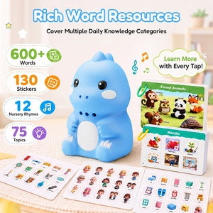 Cartes flash interactives parlantes pour enfants, appareil d'apprentissage de l'anglais, lecteur de dinosaures pour enfants, 600 mots, 12 comptes à rebours, kit de jouets STEM - Product Image 3