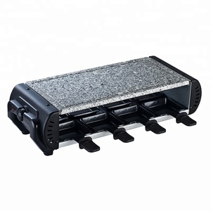 1200W Raclette-Grill Indoor-Barbecue-Grillplatte mit Antihaftbeschichtung Flache & Geriffelte Oberflächen - Product Image 5