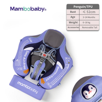 Mambobaby Grand Anneau de Natation Non Gonflable Pingouin pour Bébé et Nourrisson, Jouet de Piscine pour Enfants
