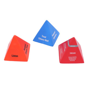 Hot Bán Biểu Tượng Tùy Chỉnh Pu Bọt Tam Giác Kim Tự Tháp Hình Dạng Mềm Chậm Phục Hồi Căng Thẳng Làm Giảm Bóng Khuyến Mại Đồ Chơi Cho Trẻ Em Và Người Lớn - Product Image 5