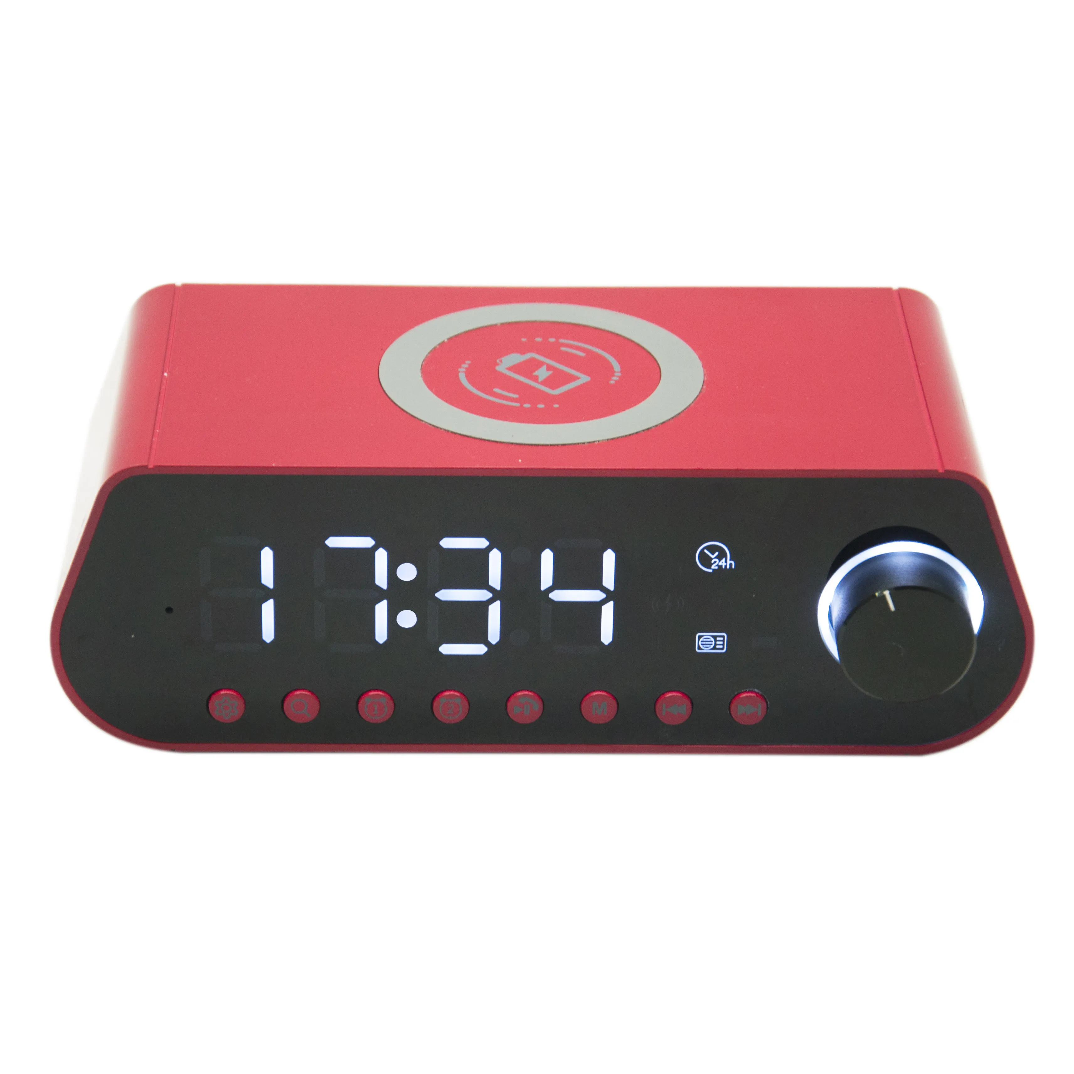 Haut-parleur Bluetooth fabricant affichage de l'heure et de la température Radio FM TF Led miroir réveil haut-parleur