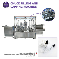 Machine de remplissage et de bouchage à grande vitesse contrôlée par PLC, personnalisée en usine, pour flacons d'échantillons en verre et propriétaires de marques cosmétiques