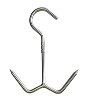 Vente en gros d'outils à double crochet SS304 robustes personnalisés ODM OEM pour viande et volaille de boucherie