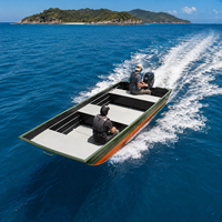 Bateau à fond plat en aluminium 10ft 12ft 14ft 16ft - Jon boat pour la pêche et la chasse en eau calme, faible entretien, moteur en option