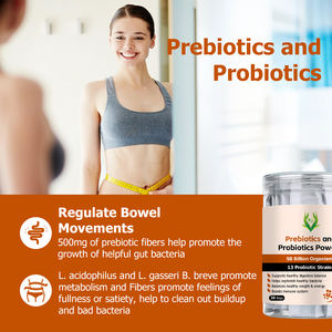 Poudre de prébiotiques et probiotiques professionnels, 50 milliards d'organismes, 13 souches probiotiques, favorise l'équilibre digestif sain des bactéries - Product Image 3