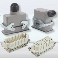 Conector Rectangular de Alta Resistencia Serie HE, 6/10/16/24 Pines, Macho y Hembra, Impermeable, Industrial