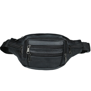 <b>Retro</b> Belt Packs Cell <b>Phone</b> Purse Male Fashion Travel Pouch Men Genuine Leather Waist Bags - Product Image 2