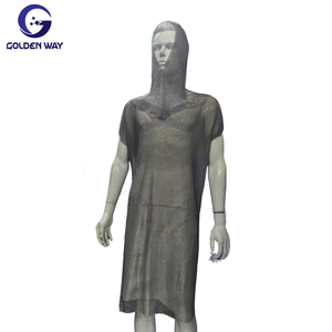 Tenue de boucher en treillis métallique de bonne qualité chemise en métal veste anti-coupure vêtements résistants aux coups de couteau armure de cotte de mailles - Product Image 4