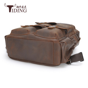 Tiding Men's <b>Backpack</b> Genuine Leather 36-<b>55L</b> Breathable Mesh Back Everyday Use - Product Image 3