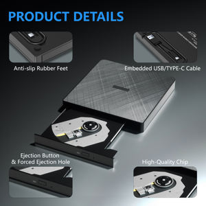 <span class=keywords><strong>Lecteur</strong></span>/<span class=keywords><strong>graveur</strong></span> de disques optiques externe DVD/CD-RW, motif en tissu, <span class=keywords><strong>graveur</strong></span> de CD DVD, <span class=keywords><strong>lecteur</strong></span>/<span class=keywords><strong>graveur</strong></span> de disques pour ordinateur portable <span class=keywords><strong>PC</strong></span> Windows portable - Product Image 3