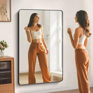 Espejo de baño autoadhesivo montado en la pared, diseño sin perforación, adecuado para uso en lavabo y maquillaje - Product Image 3