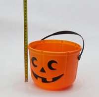 Seau à bonbons en plastique pour enfants Pafu, idéal pour les fêtes d'Halloween, avec poignée, conteneur à bonbons, seaux à bonbons en forme de citrouille pour Halloween