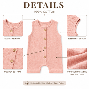 Ropa de Algodón al por Mayor <span class=keywords><strong>para</strong></span> Bebés: Peleles, Monos y Bodys Personalizados <span class=keywords><strong>para</strong></span> Primavera-Verano - Product Image 2