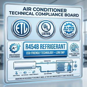 Supplier ZERO <b>Mini</b> Split <b>Air</b> <b>Conditioner</b> 9000-36000 BTU R454B Ready AC Ductless Heat Pump Wall Mounted Household <b>Air</b> <b>Conditioner</b> - Product Image 4