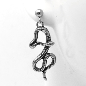 Pendientes colgantes de acero y titanio con forma de serpiente yunnique para hombres y mujeres, joyería de moda con forma de animal - Product Image 2