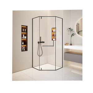 Diseño moderno Separado Seco-húmedo Cómodo Relax Vidrio templado Baño Partición paseo en la <span class=keywords><strong>ducha</strong></span> Pantalla fija <span class=keywords><strong>Puerta</strong></span> de <span class=keywords><strong>Ducha</strong></span> - Product Image 4