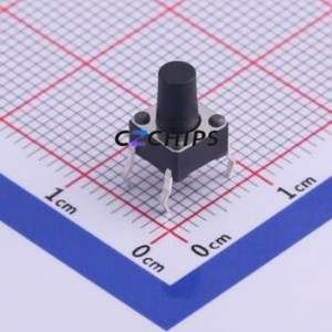TC-1102-B-J-B Tactile Switch Through hole Component THT-4P,6x6mm Switch Single Pole Single Throw Round Button 1.6N Through Hole - Product Image 1